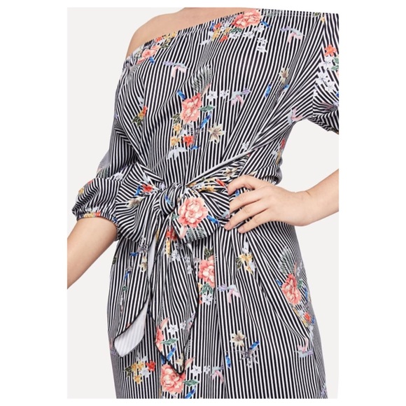 ➕ Off-Shoulder knot detail dress - Picture 5 of 6